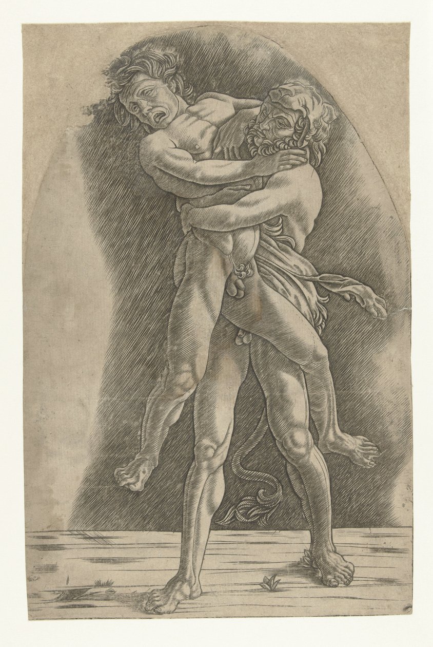 Ercole lotta con Anteo da Andrea Mantegna (school of)