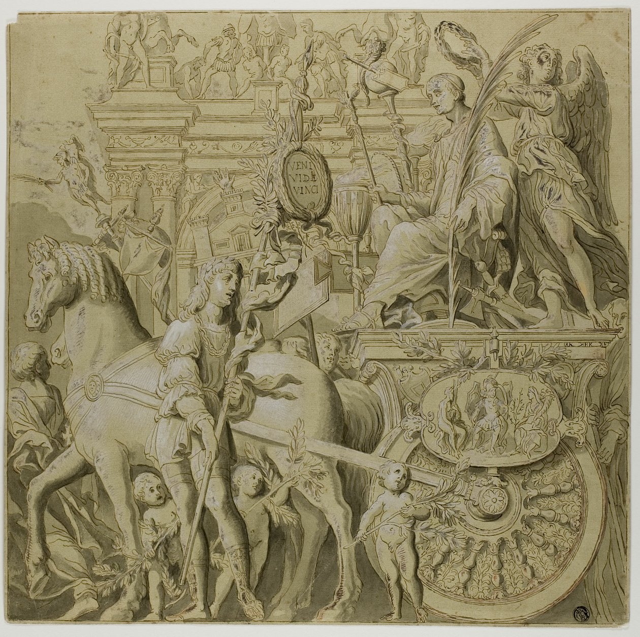 Trionfi di Giulio Cesare: Tela No. IX da Andrea Mantegna