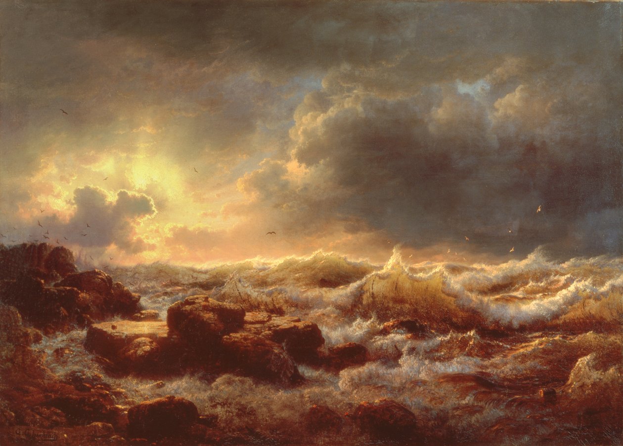 Schiarita - Costa della Sicilia, 1847 da Andreas Achenbach