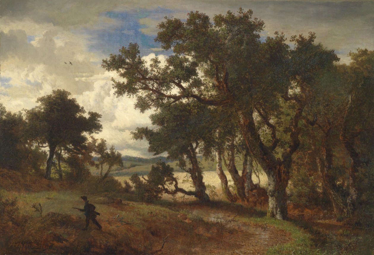 Tedesco: Cacciatore nel paesaggio da Andreas Achenbach