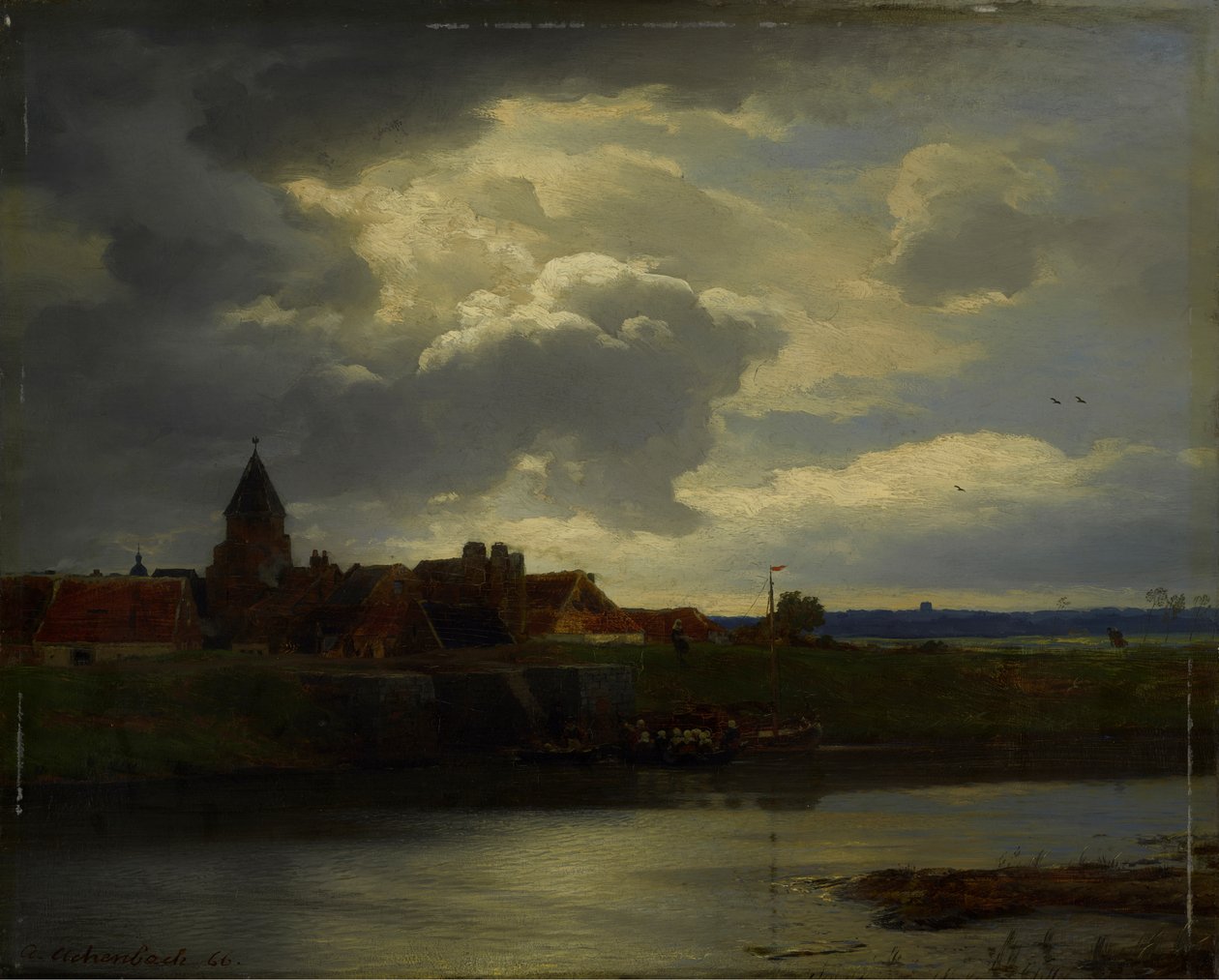 Paesaggio con fiume da Andreas Achenbach
