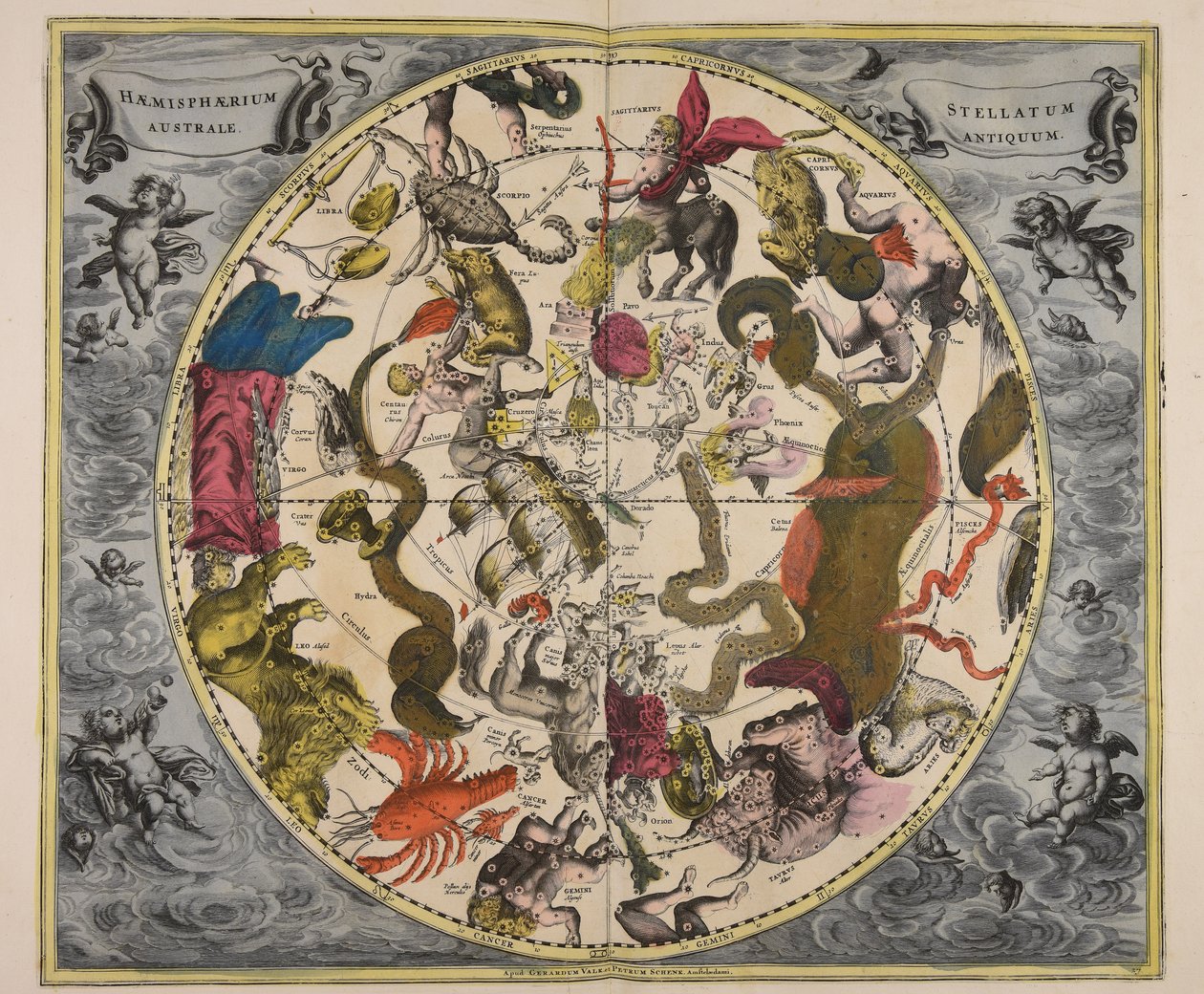 Haemisphaerium stellatum australe antiquum da Andreas Cellarius
