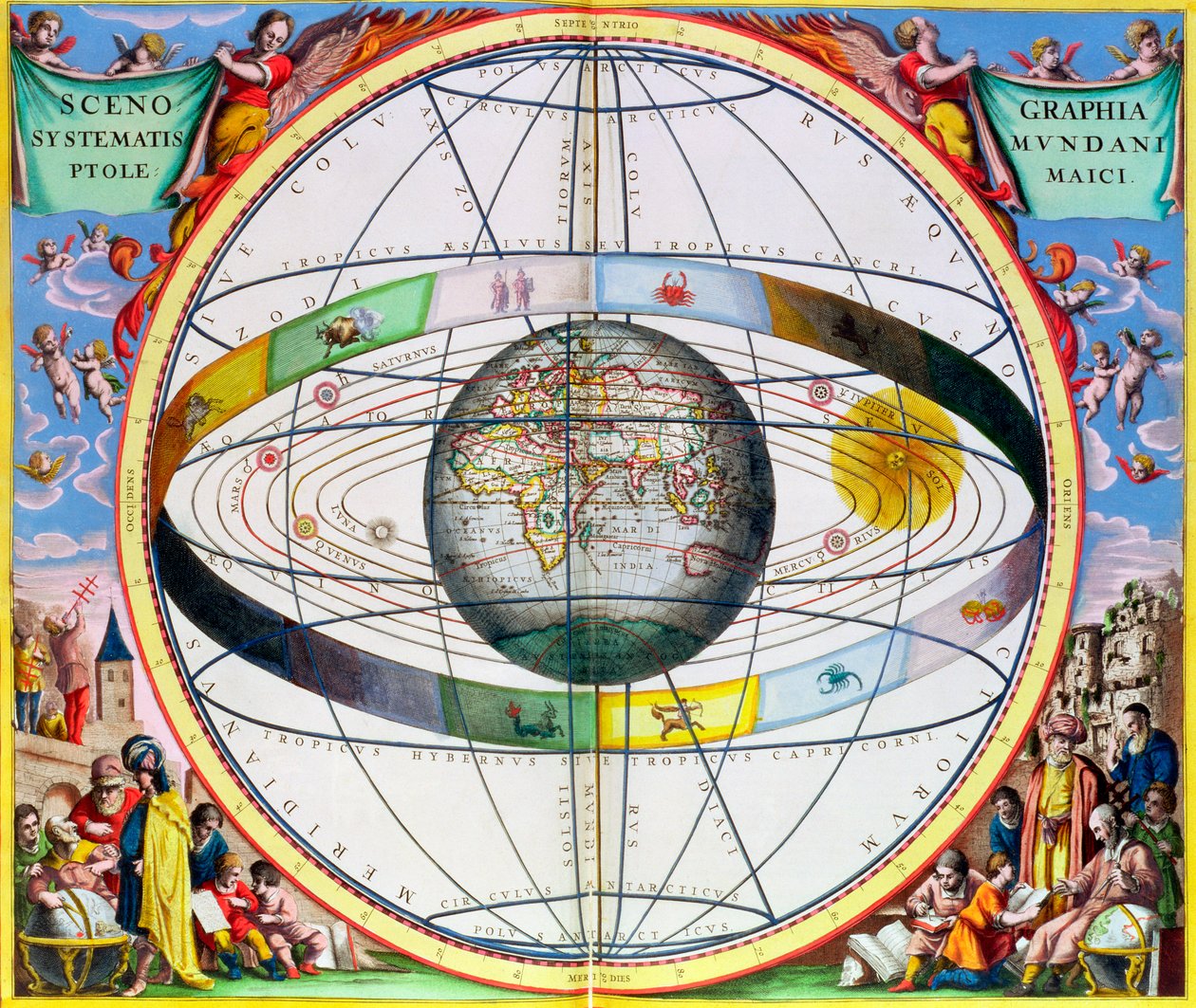 Mappa delle costellazioni cristiane, 1660-1661 da Andreas Cellarius