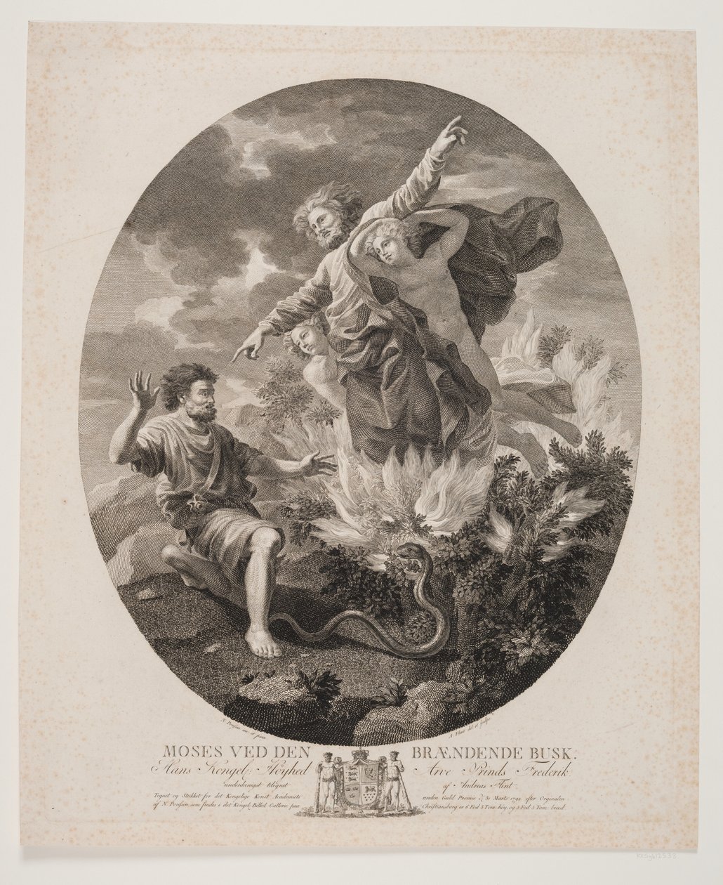 Mosè con il roveto ardente da Andreas Flint