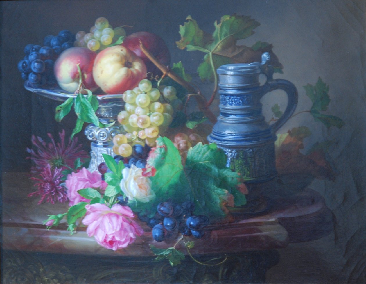 Tedesco: Fiori e frutta con brocca da Andreas Lach