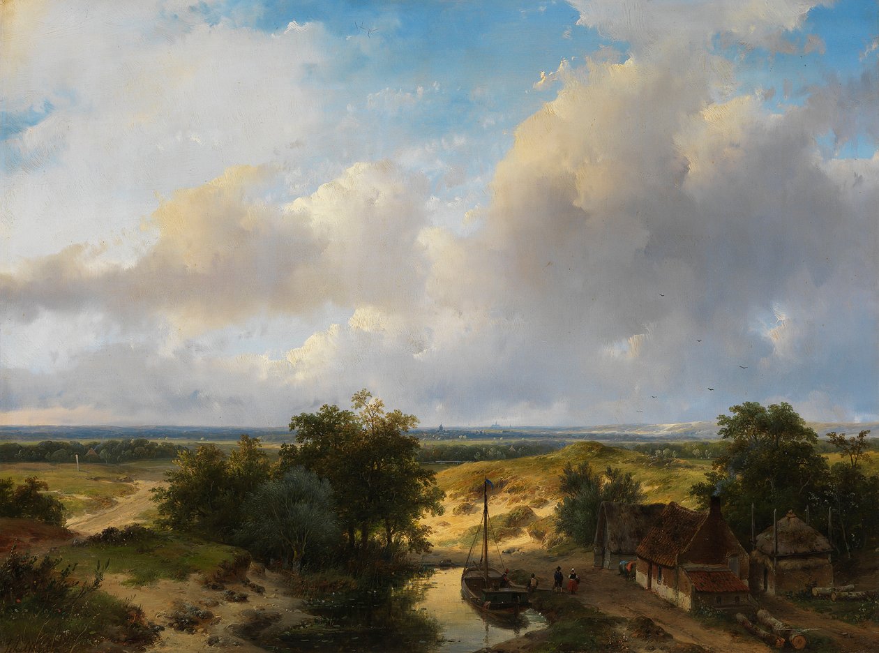 Paesaggio olandese con vista su Haarlem da Andreas Schelfhout