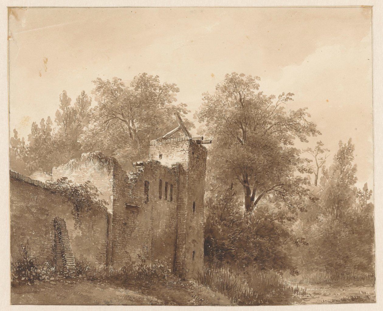 Rovina in un paesaggio da Andreas Schelfhout