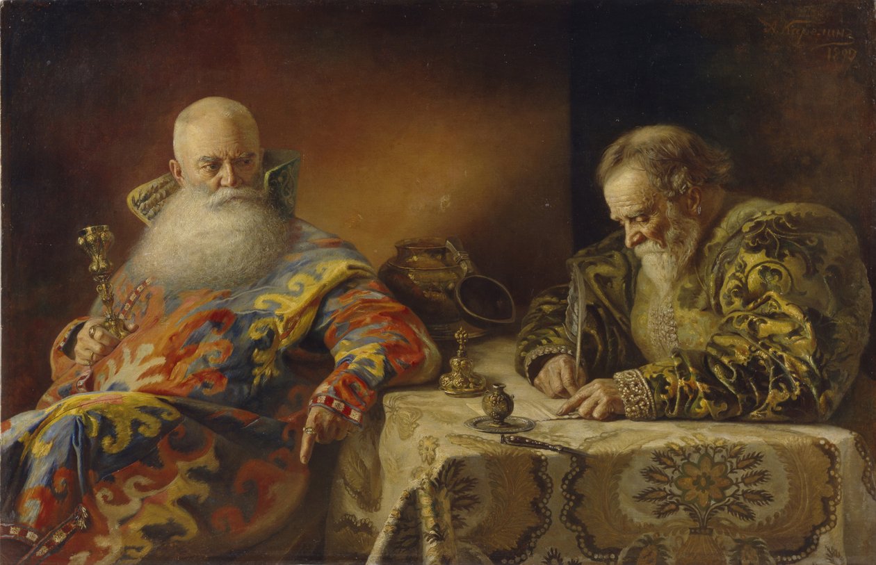 Un editto scritto, 1890 da Andrei Andreevich Karelin