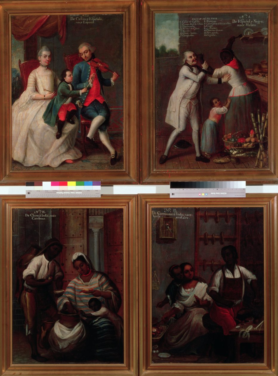 Quattro gruppi razziali diversi da Andres de Islas