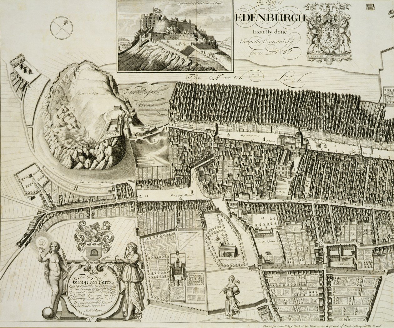 Piano di Edimburgo, pub. da John Smith c.1710 da Andrew Johnston