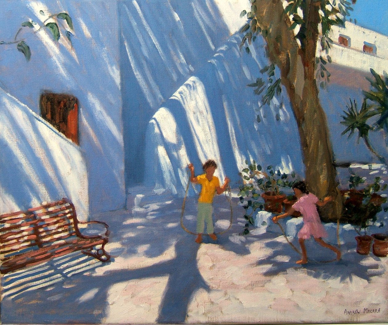 Due ragazze che saltano la corda, Mykonos da Andrew Macara