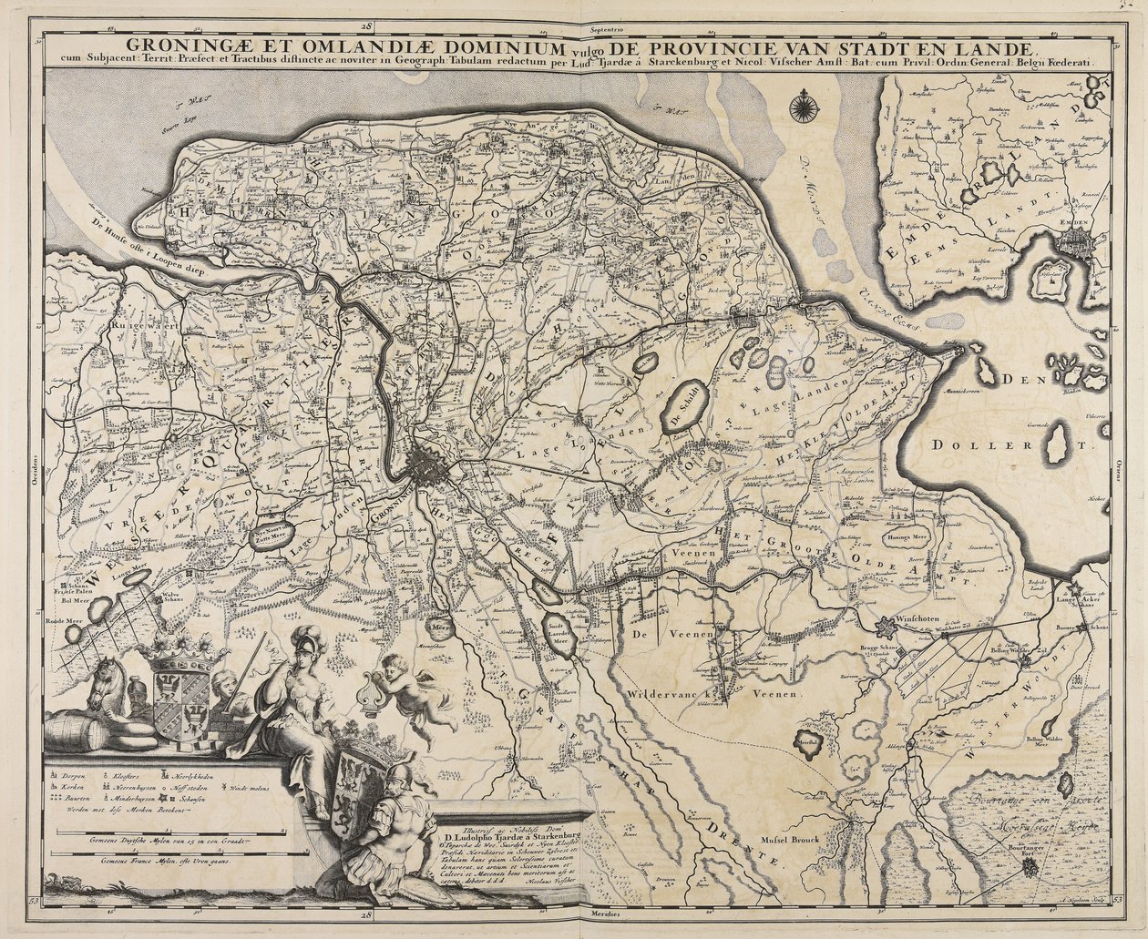 Dominio di Groninga e Ommelanden, comunemente noto come la Provincia di Stad en Lande da Andries Hogeboom