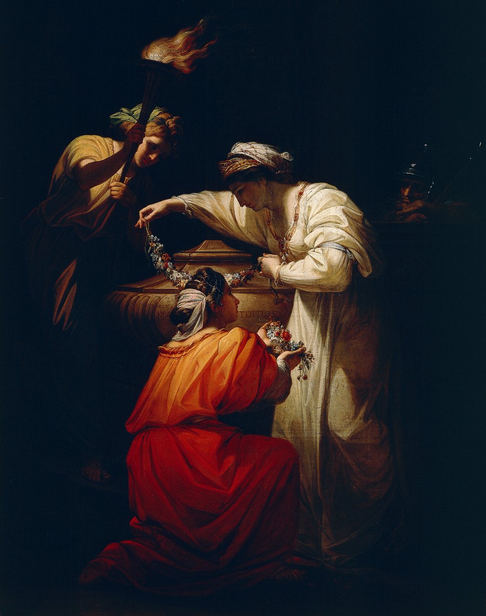 Cleopatra adorna la tomba di Marco Antonio da Angelica Kauffmann