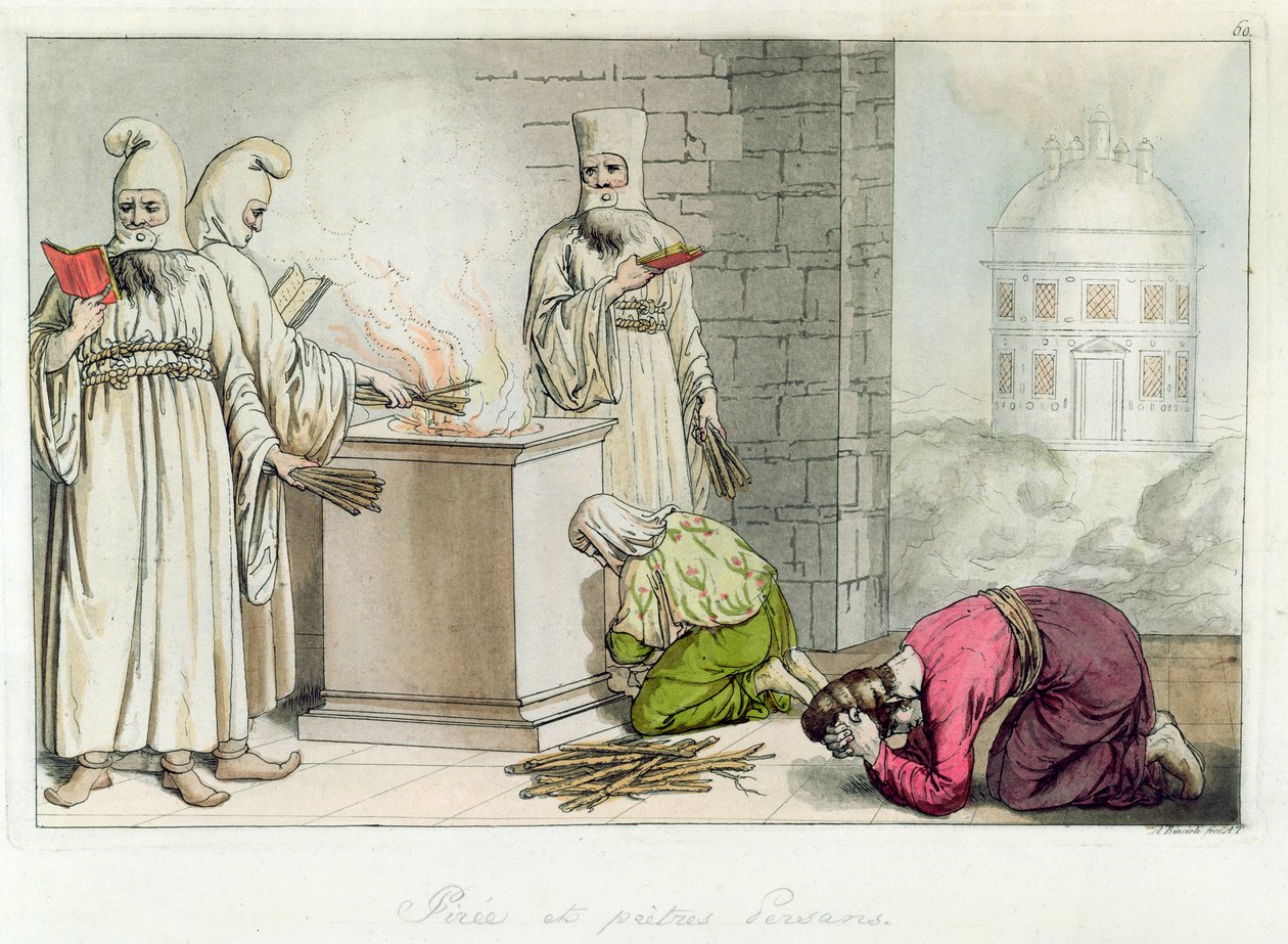 Pira con sacerdoti persiani, illustrazione da 