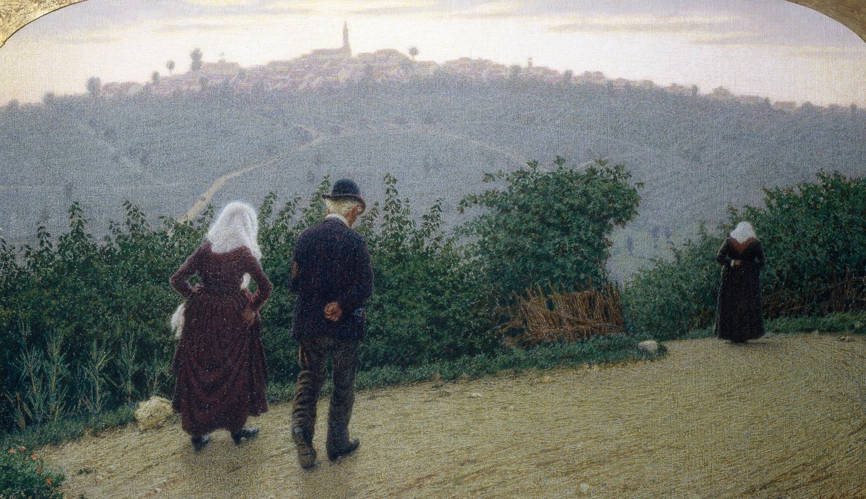 Alba di domenica da Angelo Morbelli