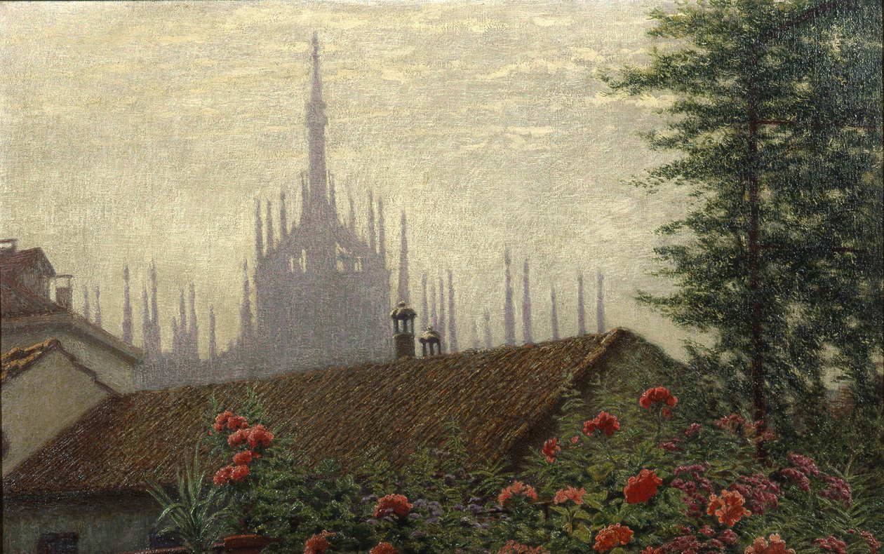 Le torri del Duomo da Angelo Morbelli