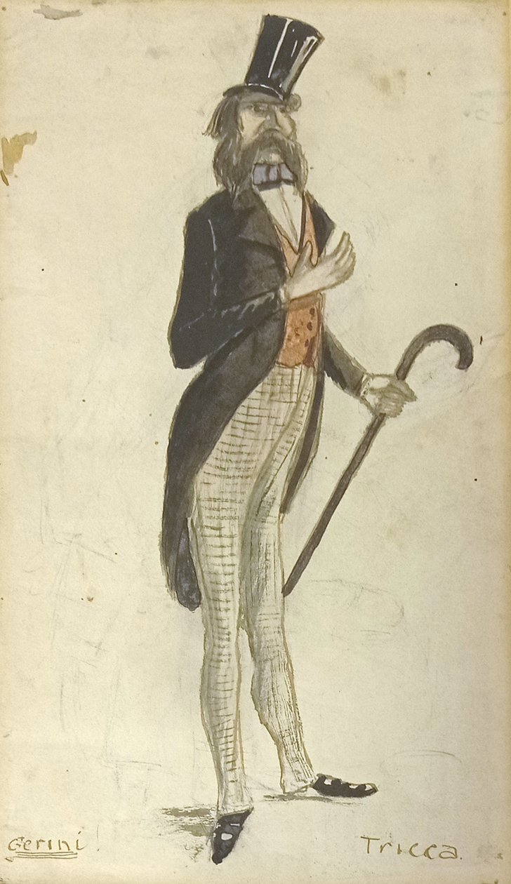 Caricatura di Gerini da Angiolo Tricca