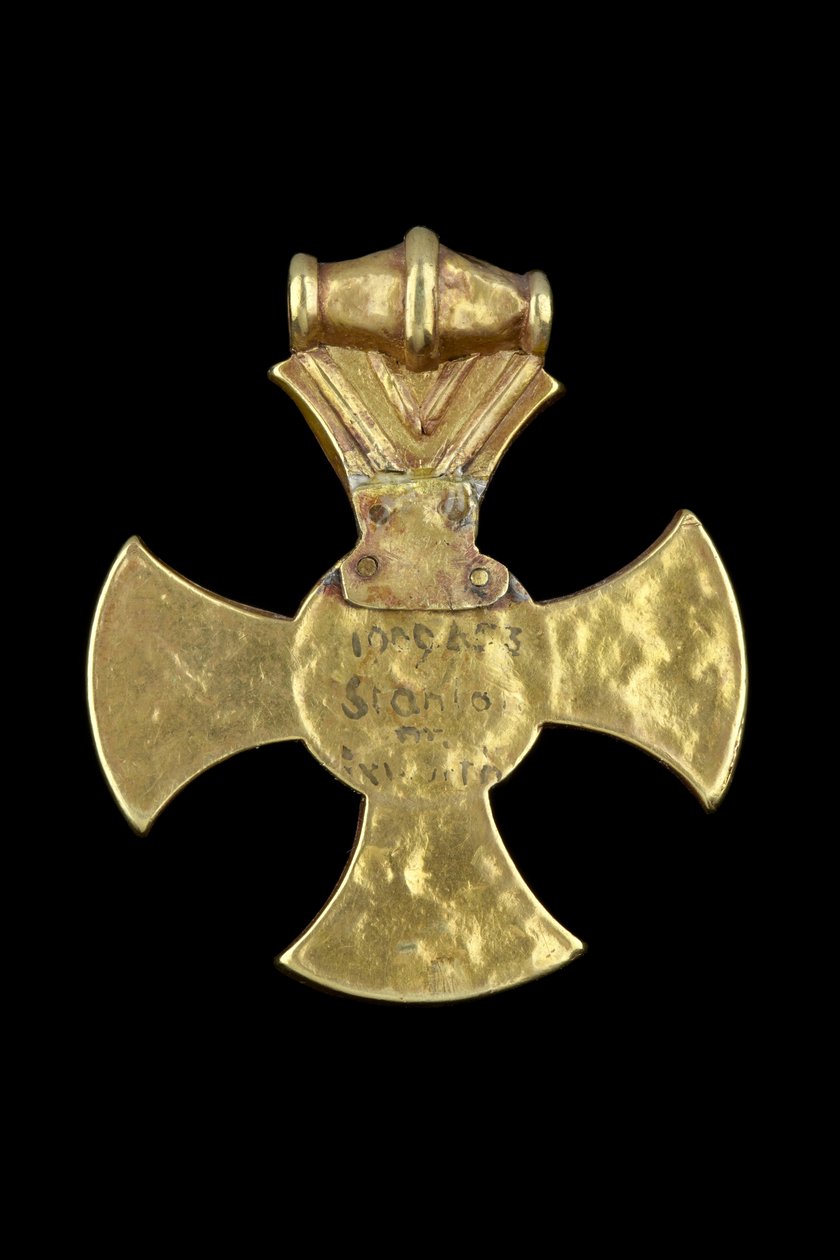 Retro della Croce di Ixworth (granato e oro) da Anglo Saxon