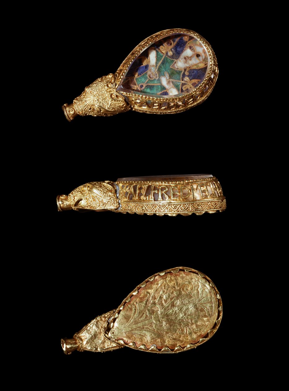 Il gioiello di Alfredo (oro, cristallo di rocca e smalto) da Anglo Saxon