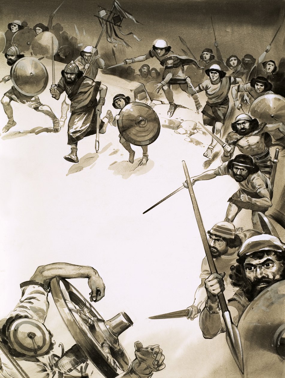 Gli antichi Britanni attaccano i Romani () da Angus McBride