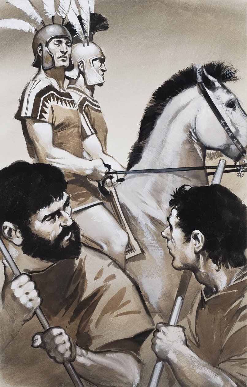 Soldati etruschi (gouache su carta) da Angus McBride