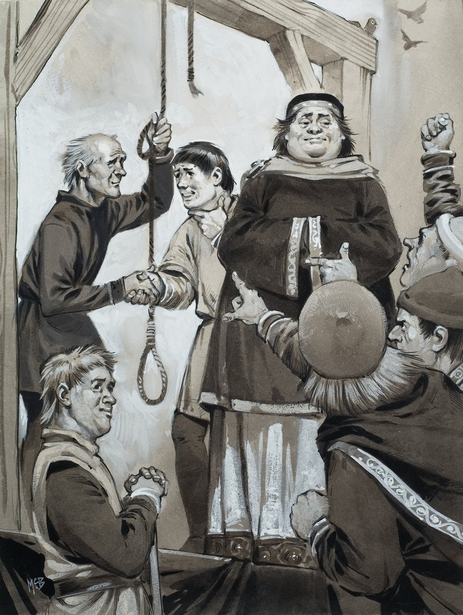 Giustizia medievale (gouache su carta) da Angus McBride