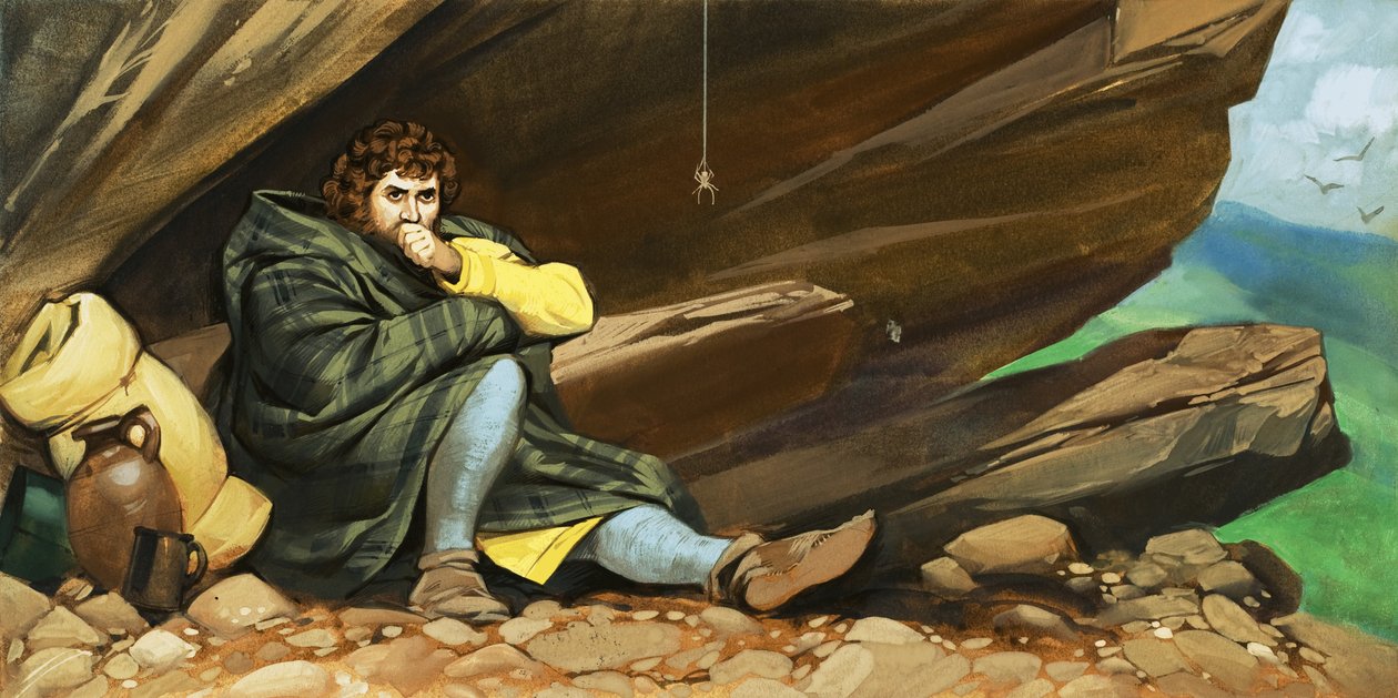Robert Bruce e il ragno da Angus McBride