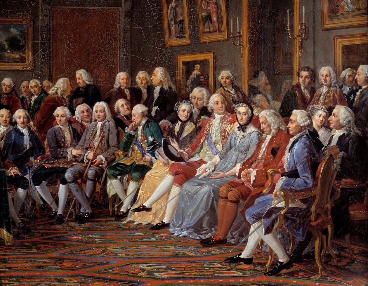 Il salone di Madame Geoffrin (dettaglio) da Anicet Charles Lemonnier