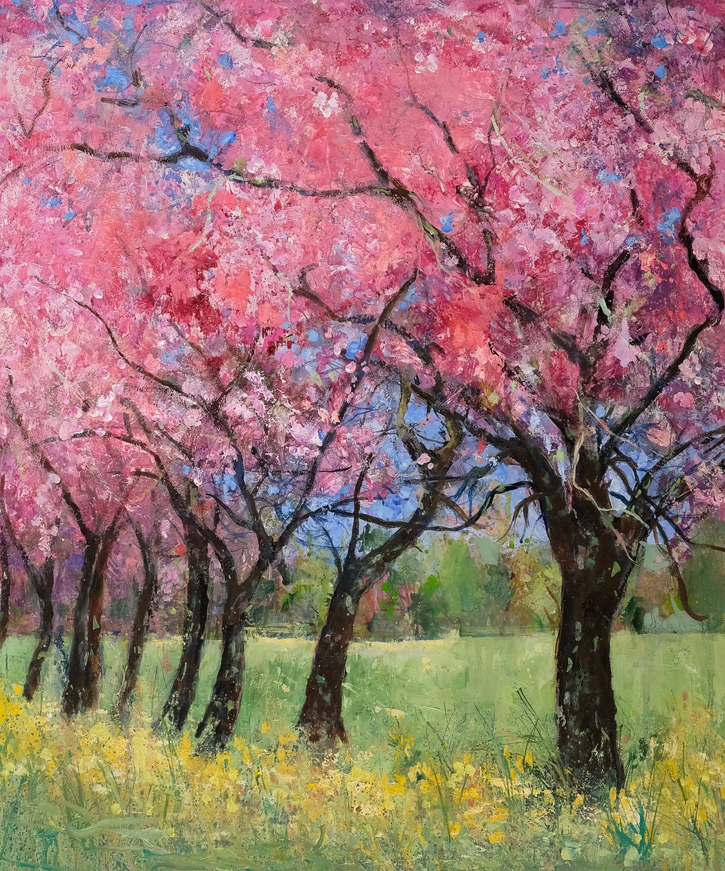 Fioritura di Ciliegio nel Prato, 2022 da Ann Oram