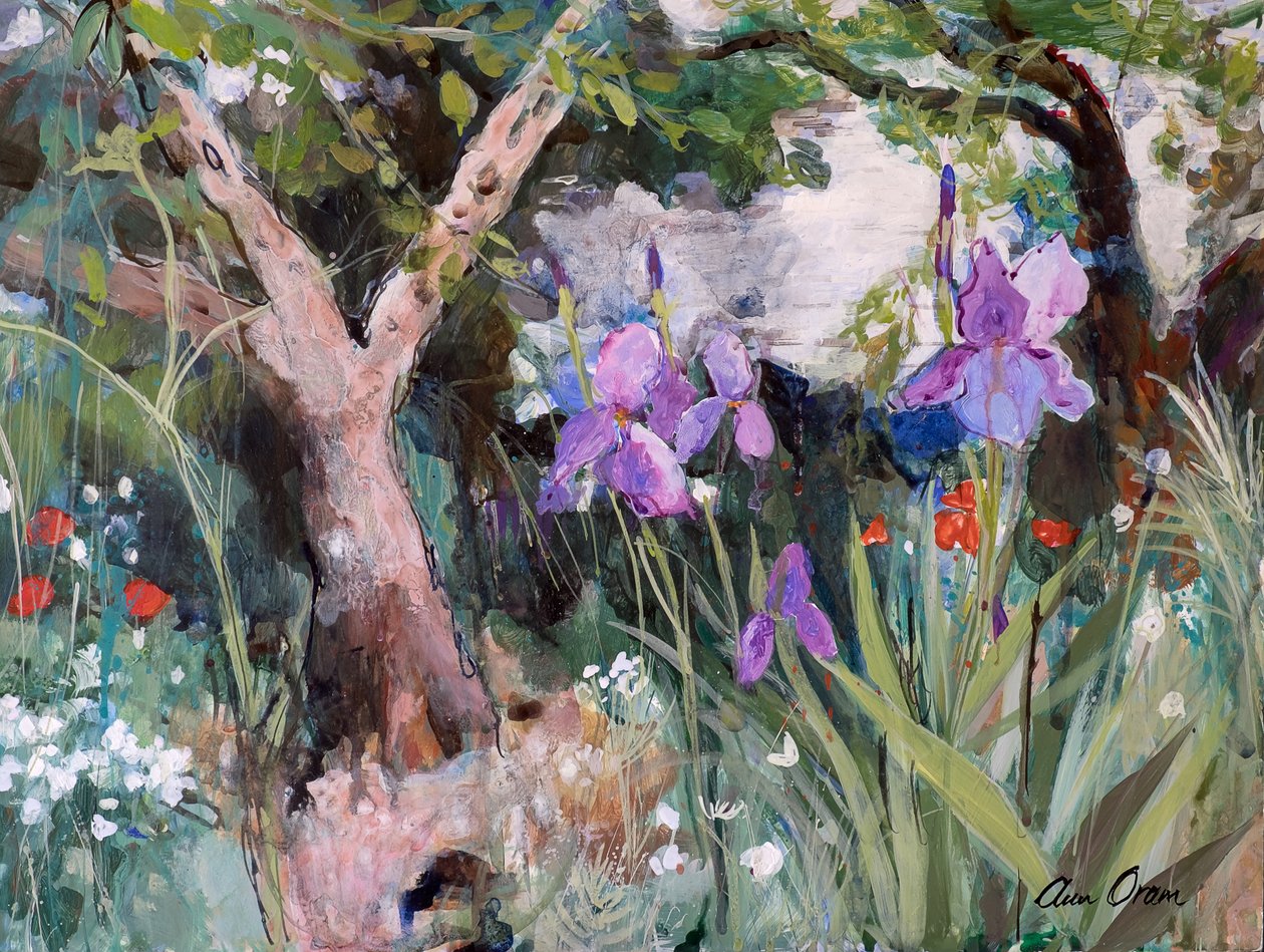 Giardino Mediterraneo con Iris, 2019 da Ann Oram