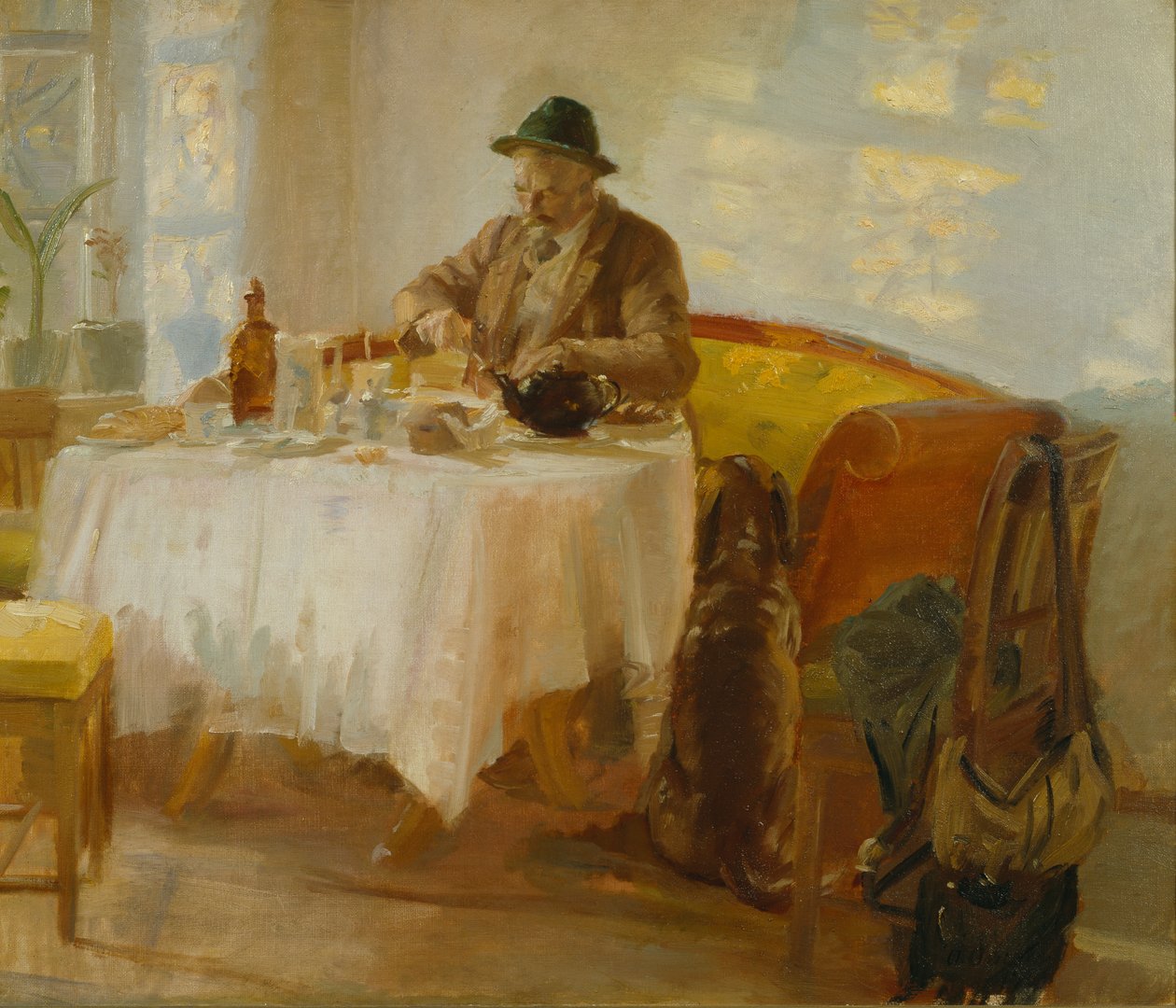 Colazione prima della caccia da Anna Ancher