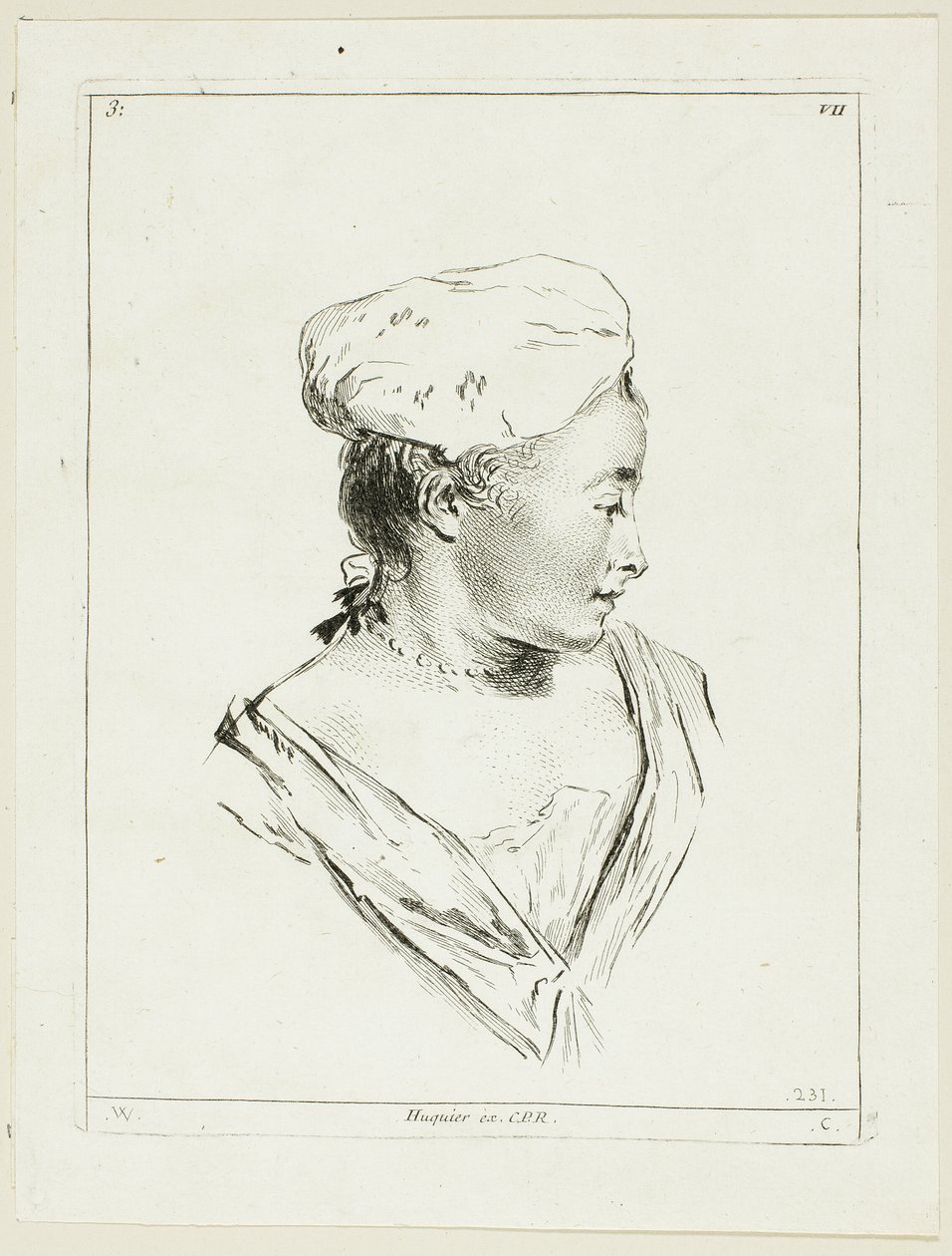 Testa di donna da Anne Claude Philippe Caylus