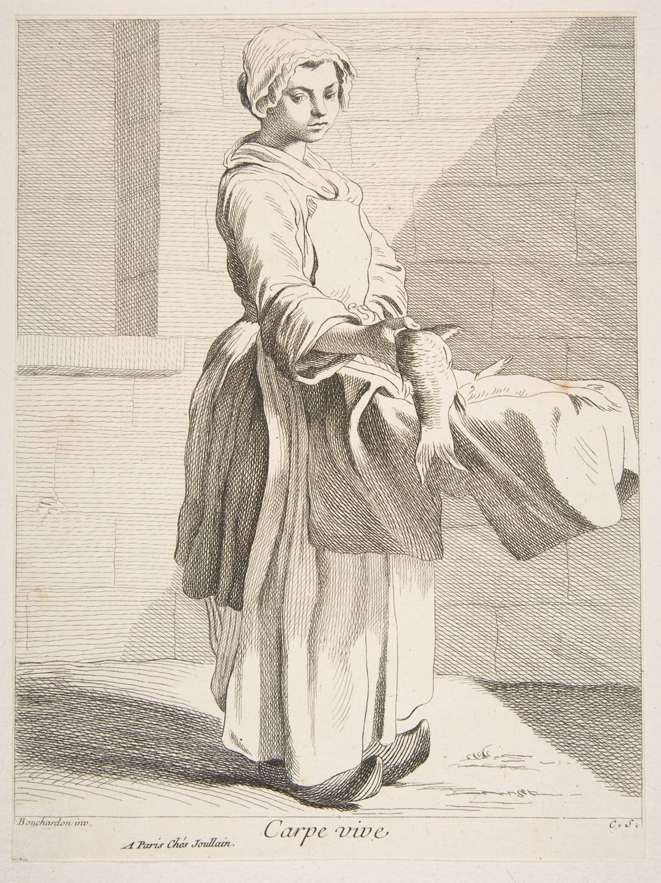 Venditore di pesce, 1738 da Anne Claude Philippe de Caylus