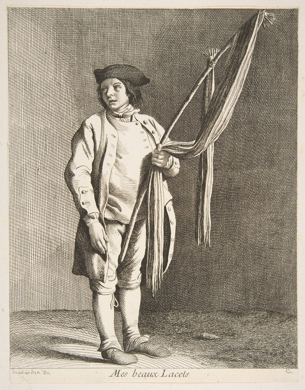 Venditore di merletti, 1738 da Anne Claude Philippe de Caylus
