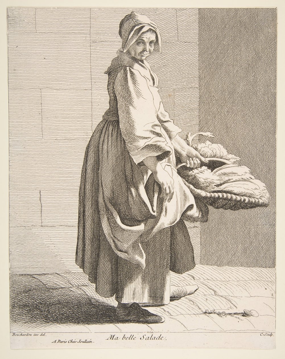 Venditore di lattuga, 1742 da Anne Claude Philippe de Caylus