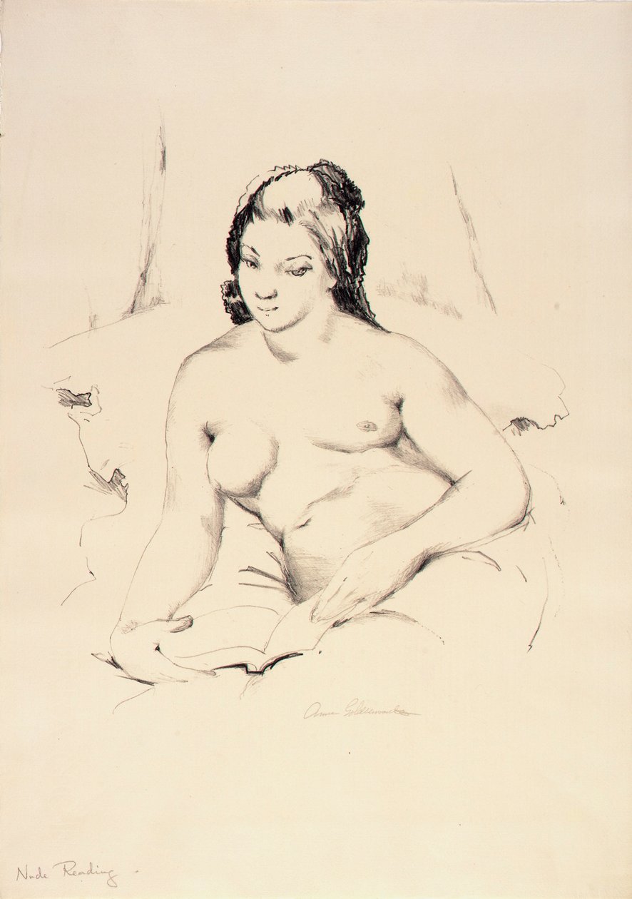 Lettura nuda da Anne Goldthwaite