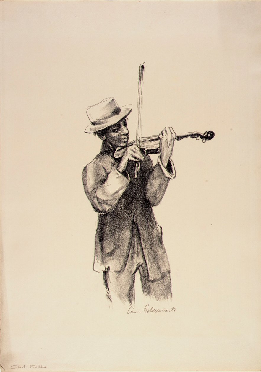 Violinista di strada da Anne Goldthwaite