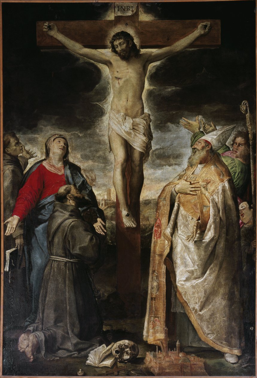 Crocifissione e santi da Annibale Carracci