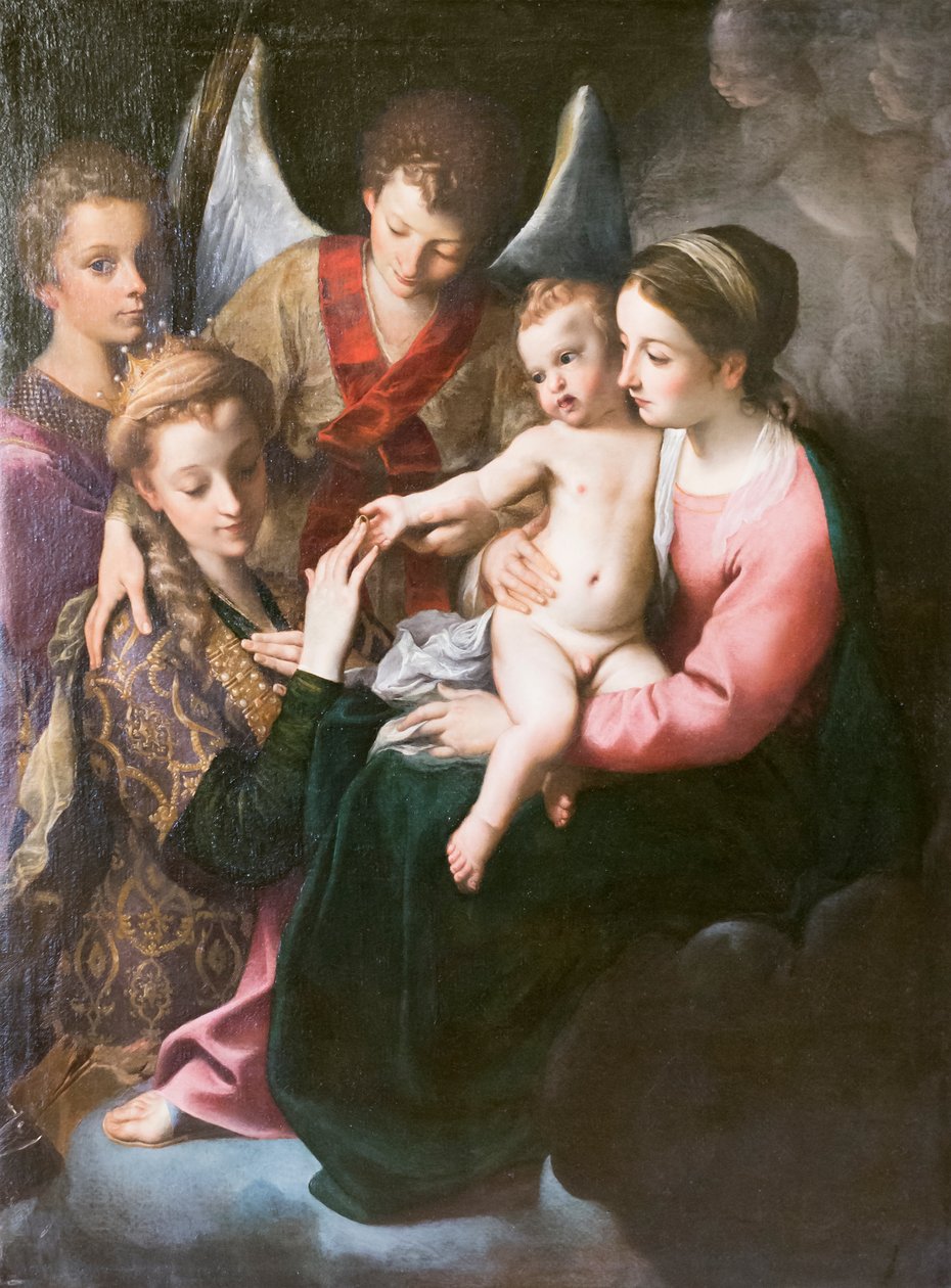 Matrimonio mistico di Santa Caterina da Annibale Carracci