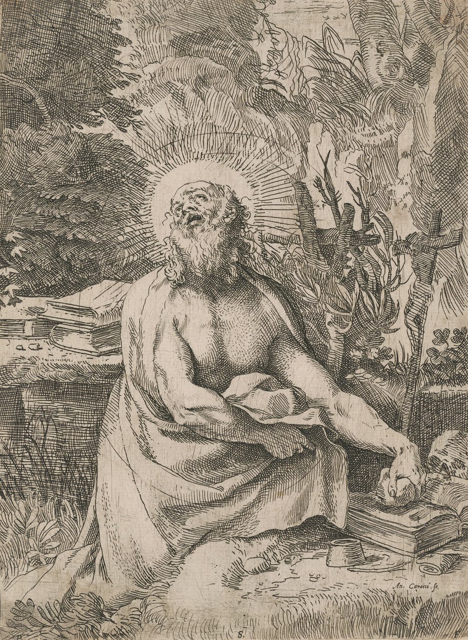 San Girolamo nel deserto da Annibale Carracci