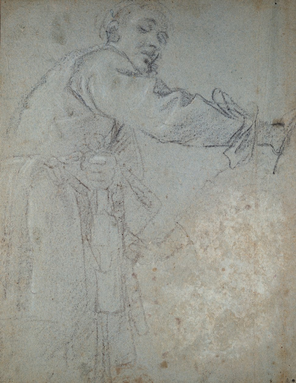 Studio di una figura maschile drappeggiata, 1580-1609 da Annibale Carracci