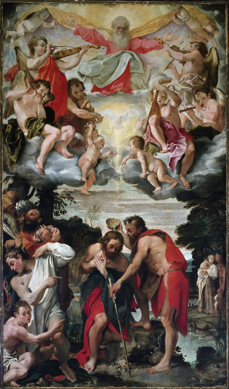 Il battesimo di Cristo da Annibale Carracci
