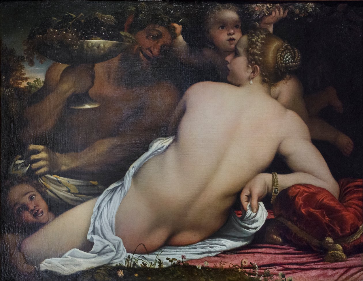 Venere, due satiri e Cupido da Annibale Carracci