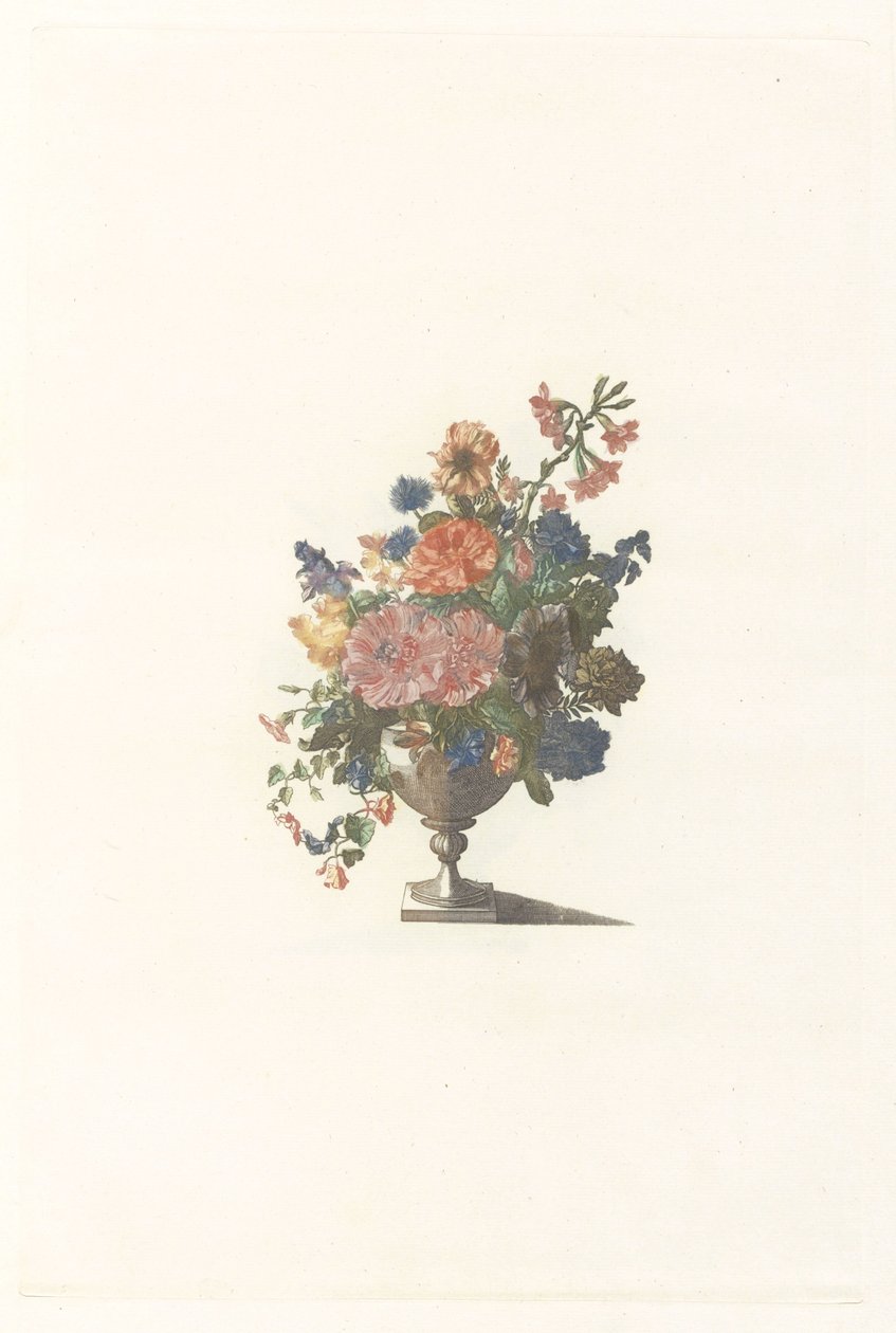 Vaso di fiori con fiori e malva da Anonymous