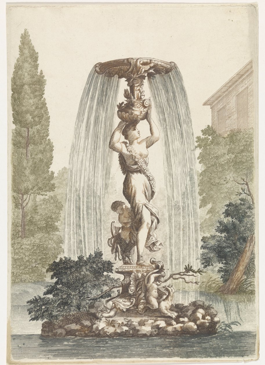 Fontana con Venere e Amore da Anonymous