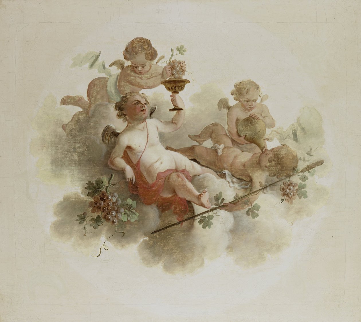 Quattro putti con uva da Anonymous