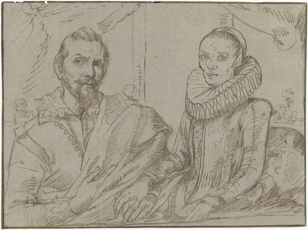Frans Snijders e sua moglie Margaretha de Vos da Anonymous