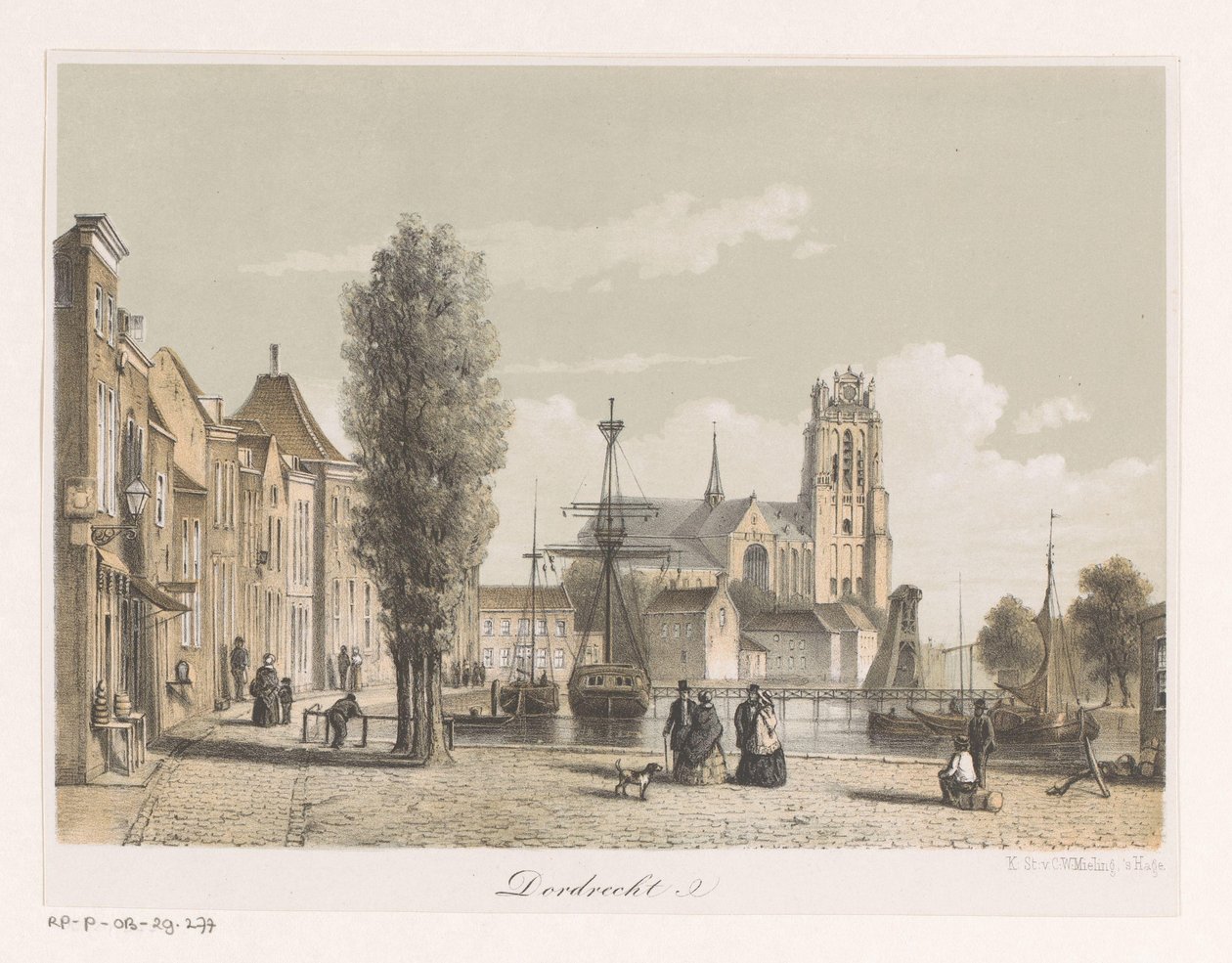 Vista del porto di Dordrecht da Anonymous