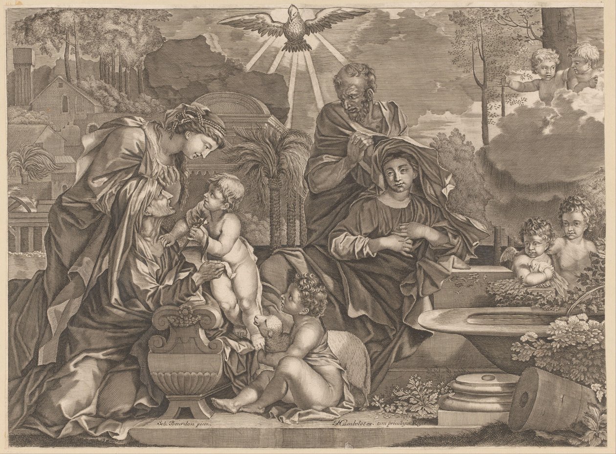 Sacra Famiglia con Elisabetta e Giovanni da Anonymous