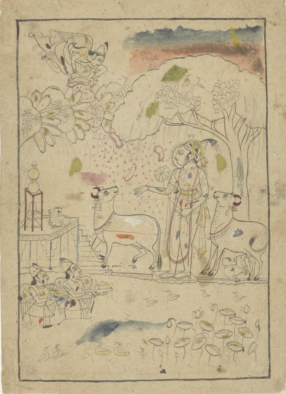 Krishna con mucche dall